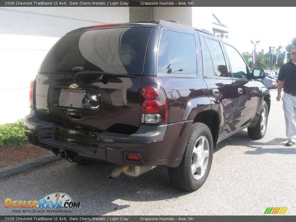 2008 Chevrolet TrailBlazer LS 4x4 Dark Cherry Metallic / Light Gray Photo #3