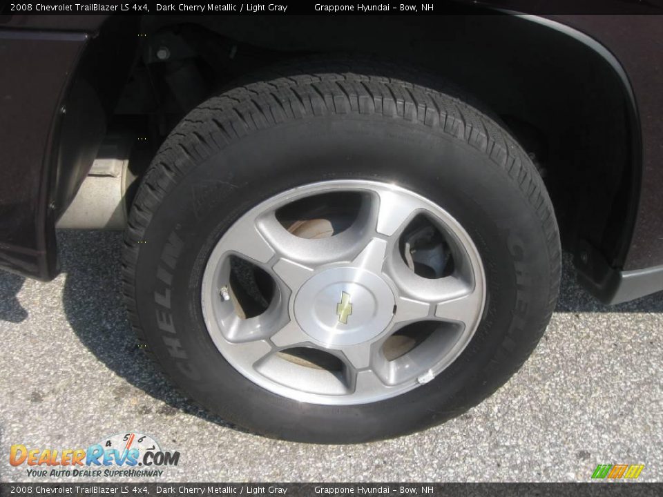 2008 Chevrolet TrailBlazer LS 4x4 Dark Cherry Metallic / Light Gray Photo #5