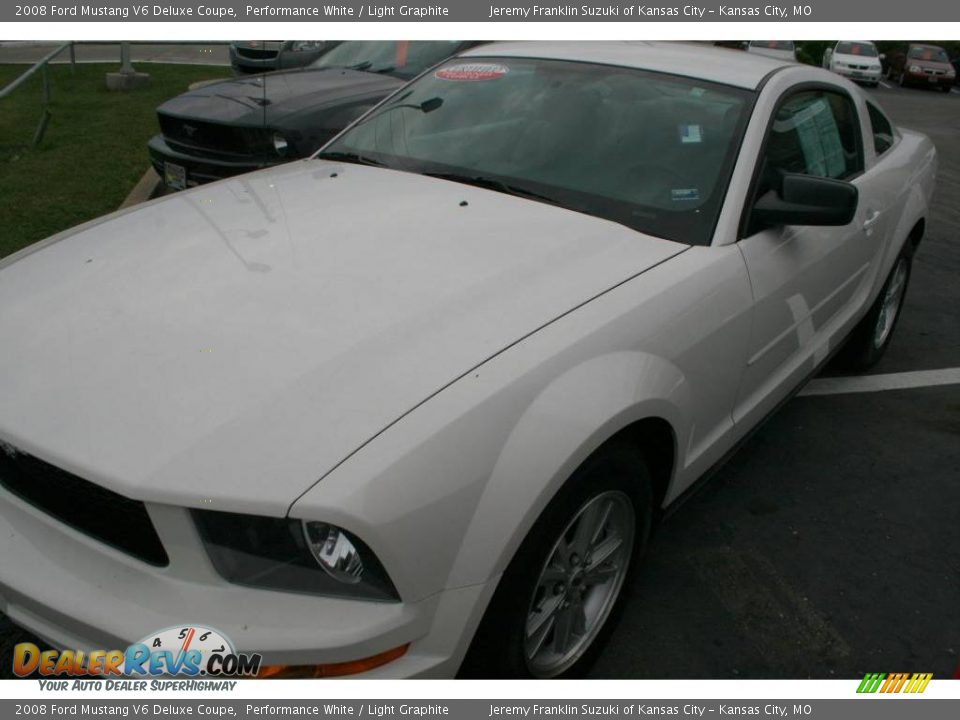 2008 Ford Mustang V6 Deluxe Coupe Performance White / Light Graphite Photo #3
