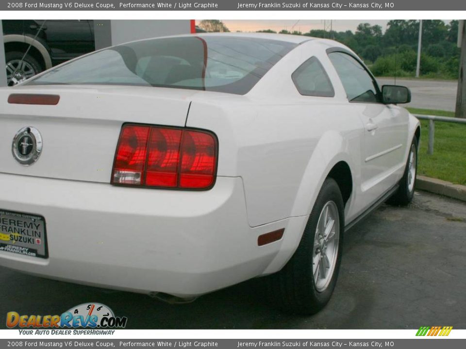 2008 Ford Mustang V6 Deluxe Coupe Performance White / Light Graphite Photo #6