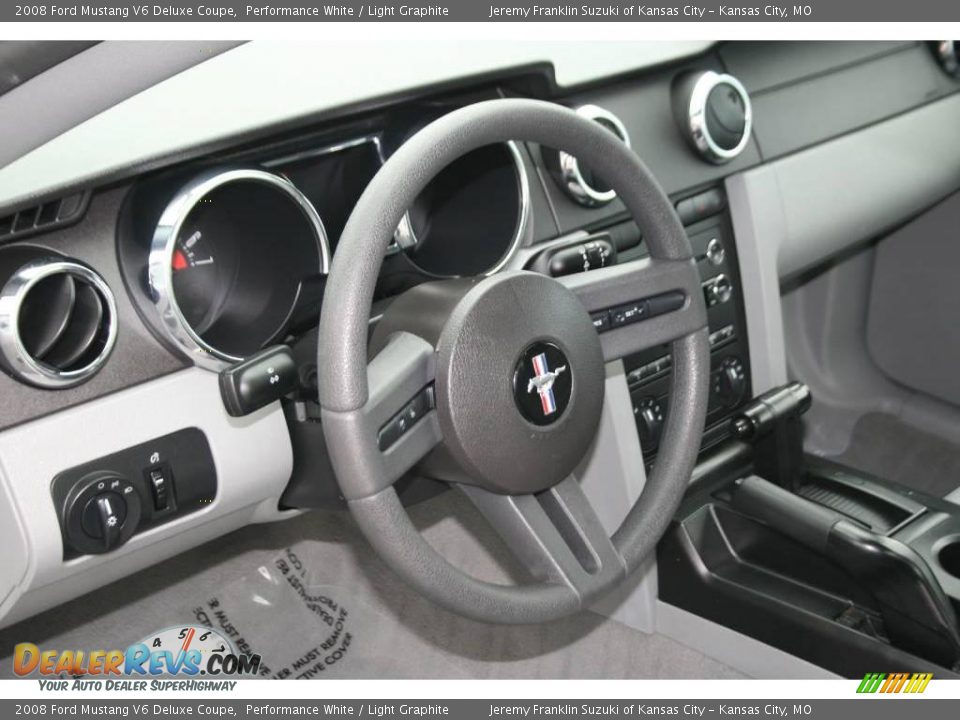 2008 Ford Mustang V6 Deluxe Coupe Performance White / Light Graphite Photo #10