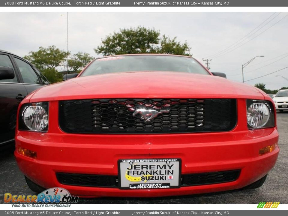 2008 Ford Mustang V6 Deluxe Coupe Torch Red / Light Graphite Photo #2
