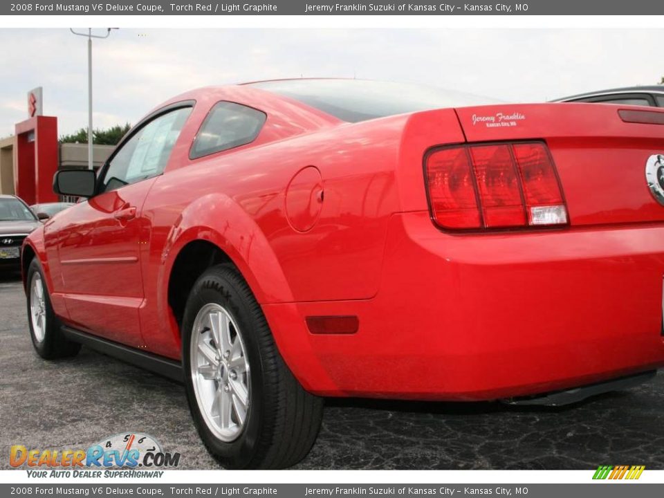 2008 Ford Mustang V6 Deluxe Coupe Torch Red / Light Graphite Photo #5