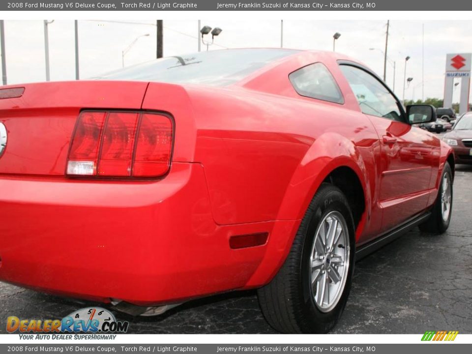 2008 Ford Mustang V6 Deluxe Coupe Torch Red / Light Graphite Photo #7
