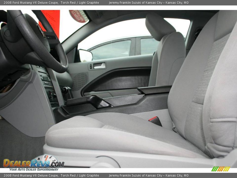 2008 Ford Mustang V6 Deluxe Coupe Torch Red / Light Graphite Photo #17