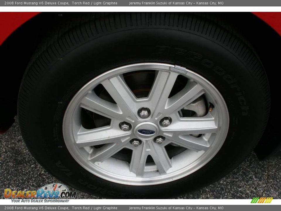 2008 Ford Mustang V6 Deluxe Coupe Torch Red / Light Graphite Photo #25