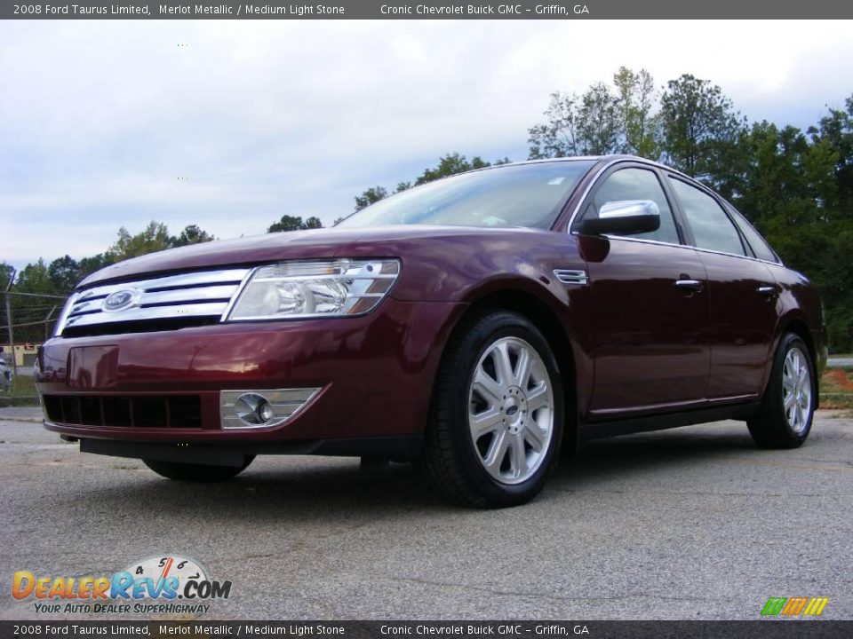2008 Ford Taurus Limited Merlot Metallic / Medium Light Stone Photo #2