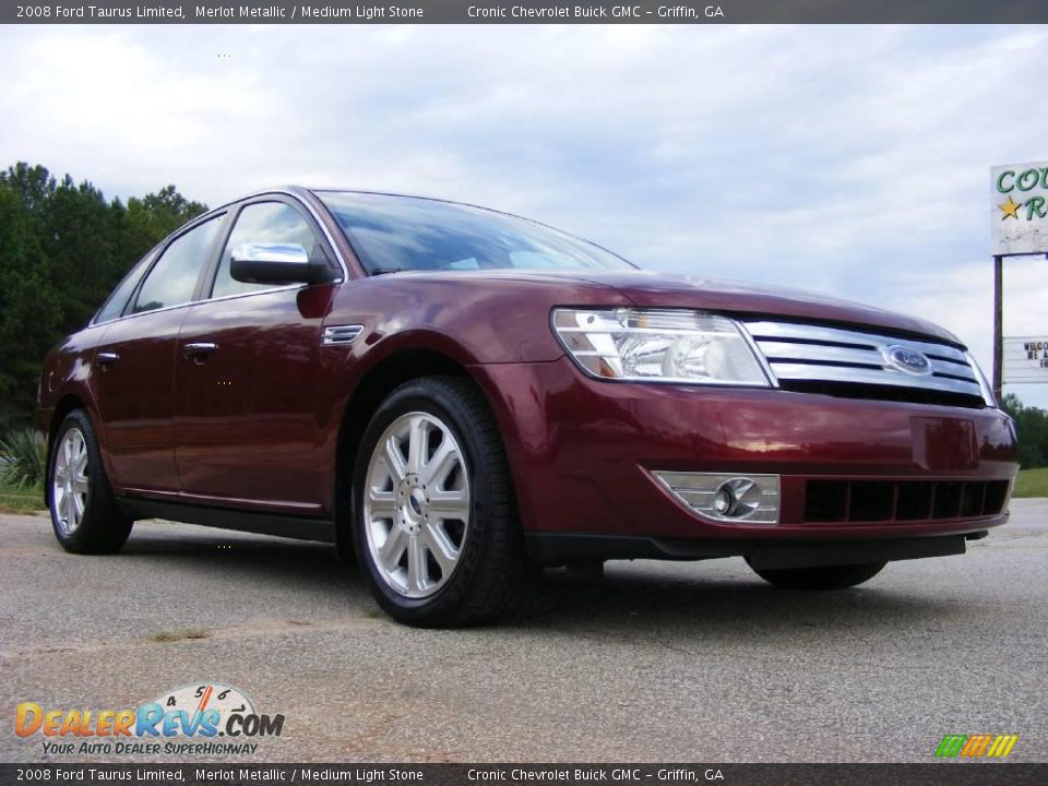 2008 Ford Taurus Limited Merlot Metallic / Medium Light Stone Photo #4