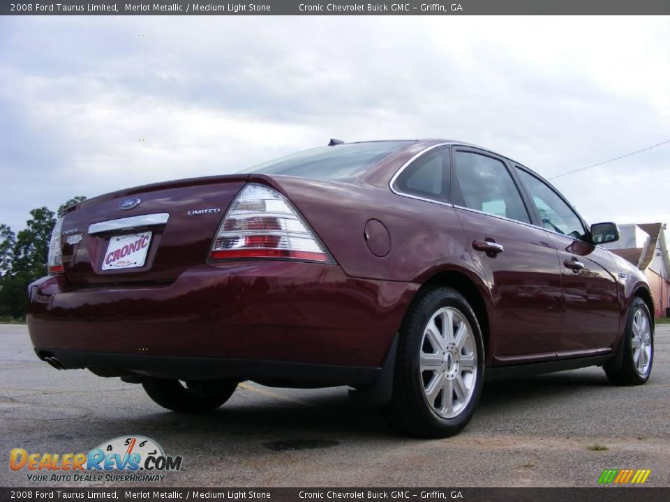 2008 Ford Taurus Limited Merlot Metallic / Medium Light Stone Photo #6