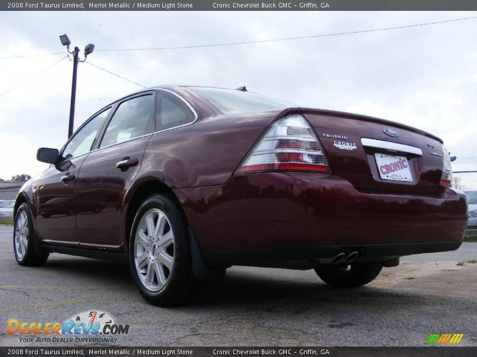 2008 Ford Taurus Limited Merlot Metallic / Medium Light Stone Photo #8