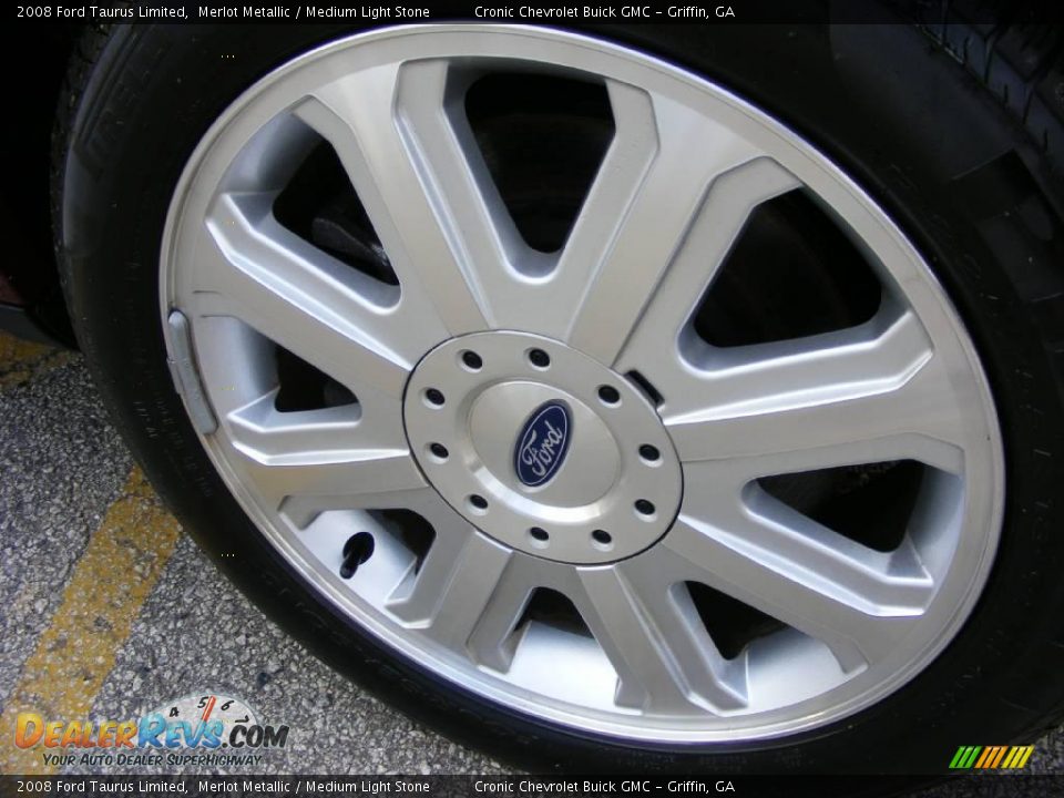 2008 Ford Taurus Limited Merlot Metallic / Medium Light Stone Photo #9