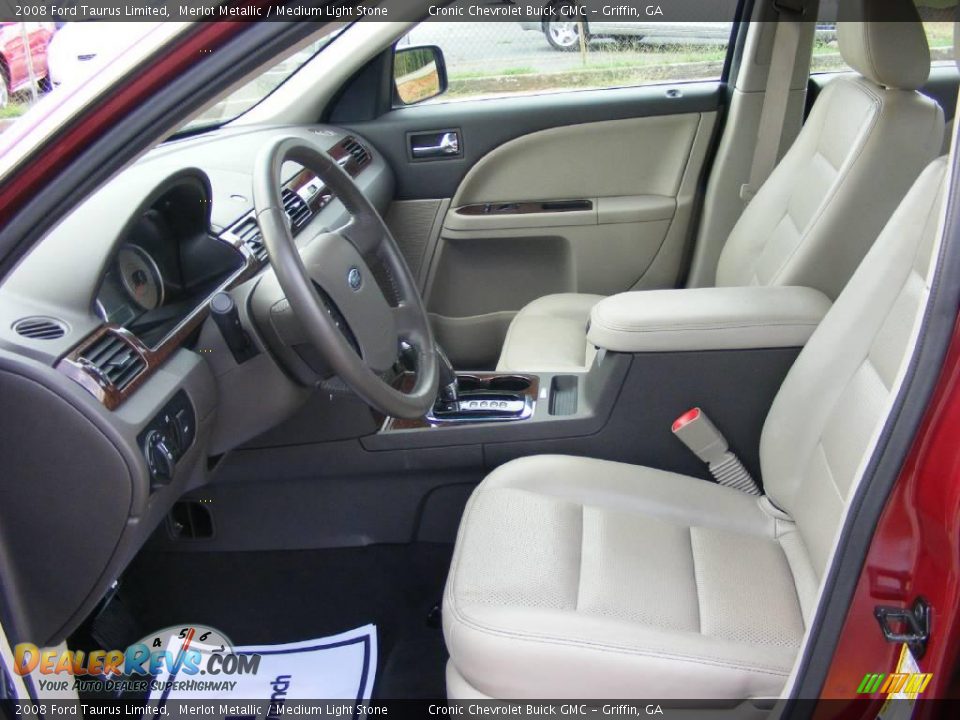 2008 Ford Taurus Limited Merlot Metallic / Medium Light Stone Photo #10