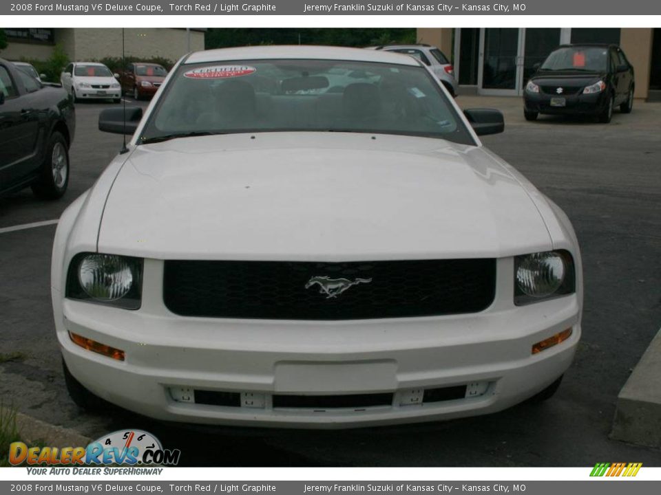 2008 Ford Mustang V6 Deluxe Coupe Torch Red / Light Graphite Photo #28