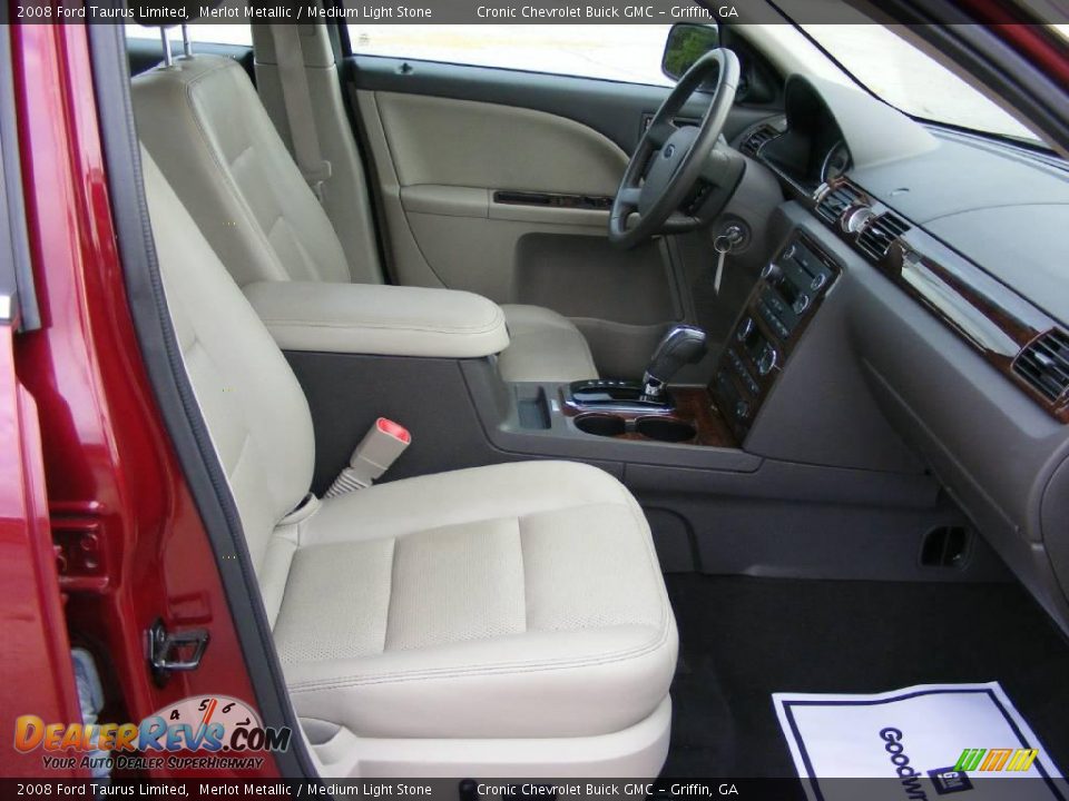 2008 Ford Taurus Limited Merlot Metallic / Medium Light Stone Photo #16