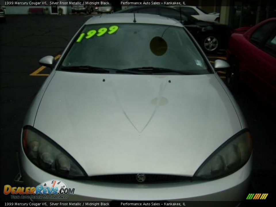 1999 Mercury Cougar V6 Silver Frost Metallic / Midnight Black Photo #2
