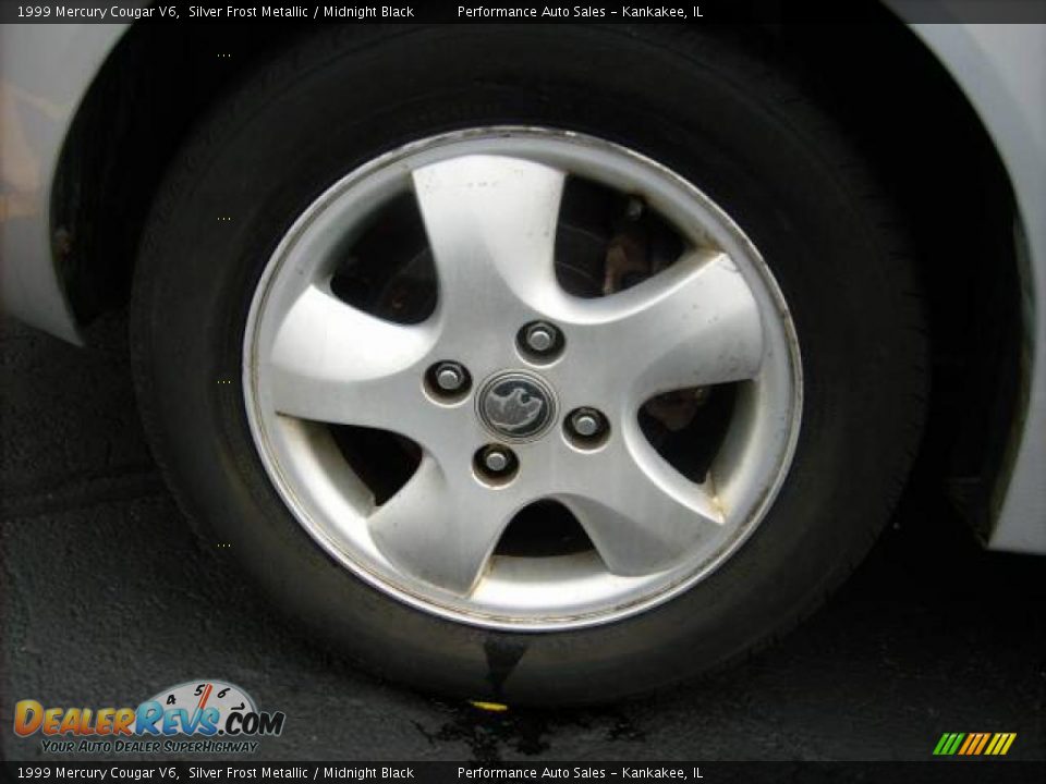 1999 Mercury Cougar V6 Silver Frost Metallic / Midnight Black Photo #3