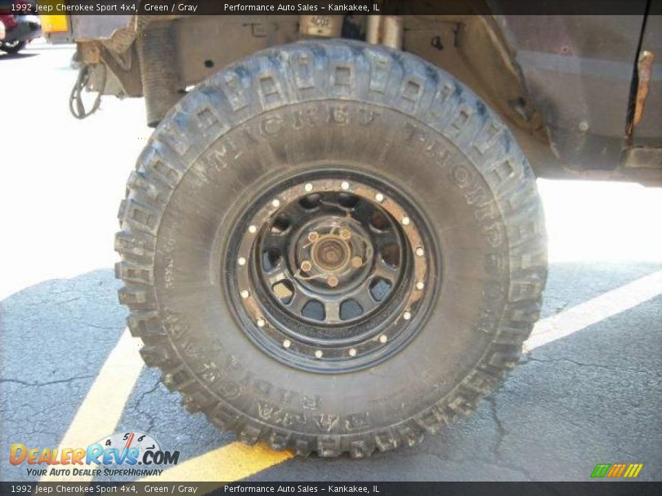 1992 Jeep Cherokee Sport 4x4 Green / Gray Photo #8