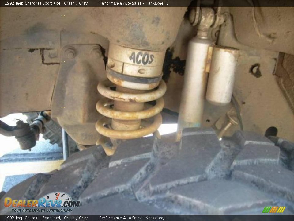 1992 Jeep Cherokee Sport 4x4 Green / Gray Photo #9