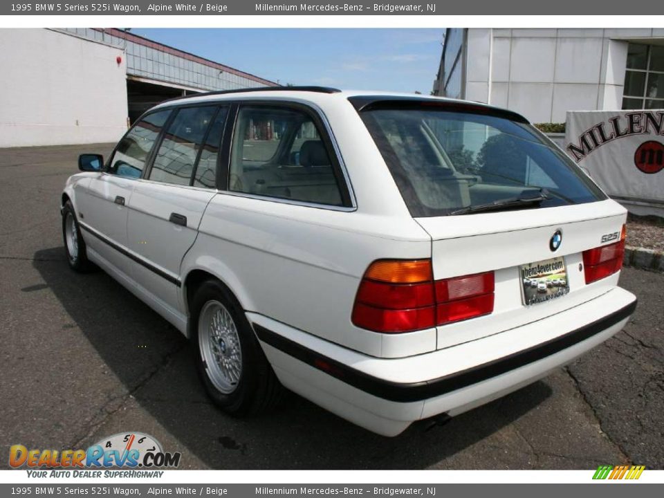 1995 BMW 5 Series 525i Wagon Alpine White / Beige Photo #7