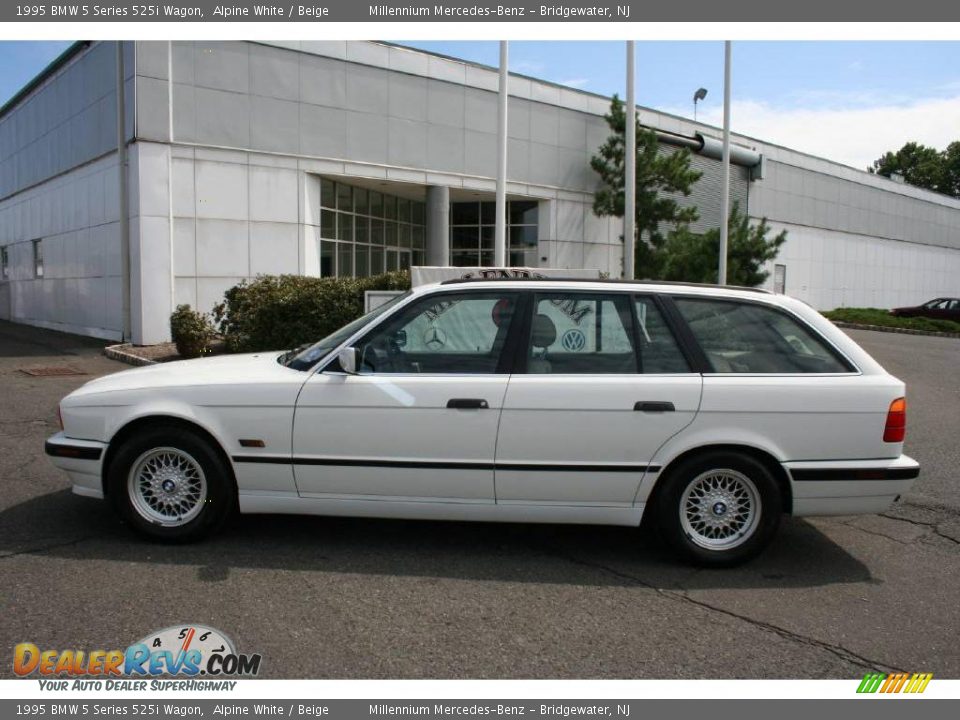 1995 BMW 5 Series 525i Wagon Alpine White / Beige Photo #8