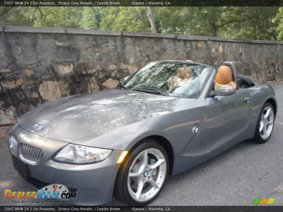 2007 BMW Z4 3.0si Roadster Stratus Grey Metallic / Saddle Brown Photo #2