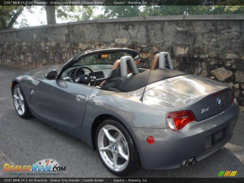 2007 BMW Z4 3.0si Roadster Stratus Grey Metallic / Saddle Brown Photo #3
