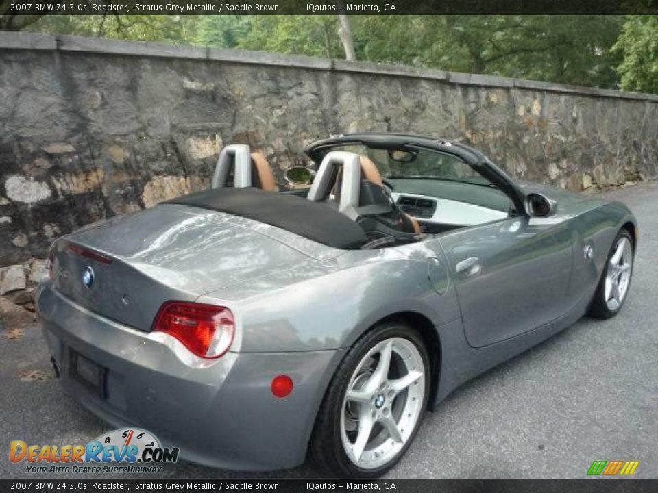 2007 BMW Z4 3.0si Roadster Stratus Grey Metallic / Saddle Brown Photo #4