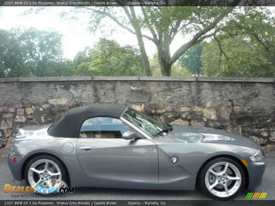 2007 BMW Z4 3.0si Roadster Stratus Grey Metallic / Saddle Brown Photo #5