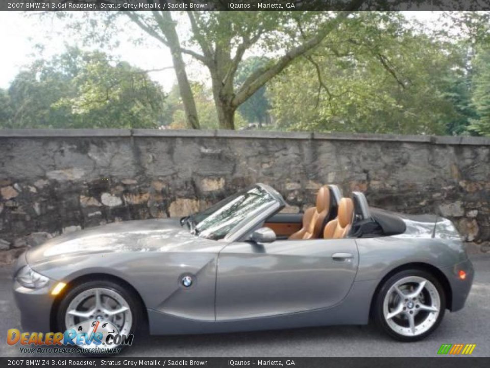 2007 BMW Z4 3.0si Roadster Stratus Grey Metallic / Saddle Brown Photo #6
