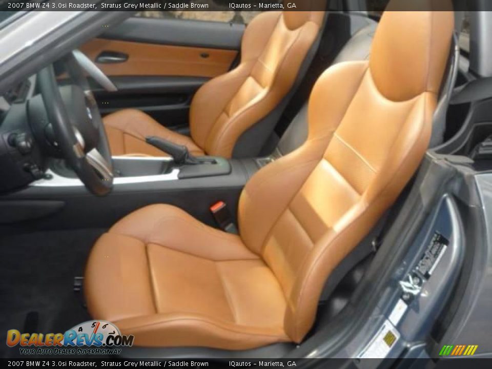 2007 BMW Z4 3.0si Roadster Stratus Grey Metallic / Saddle Brown Photo #7