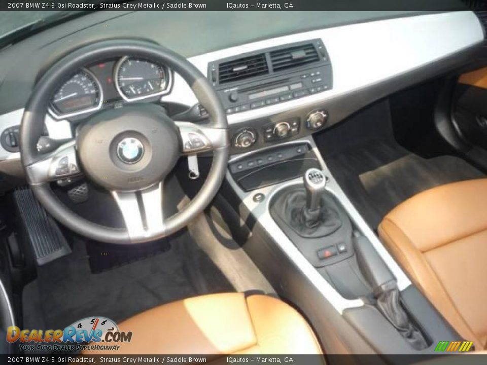2007 BMW Z4 3.0si Roadster Stratus Grey Metallic / Saddle Brown Photo #8