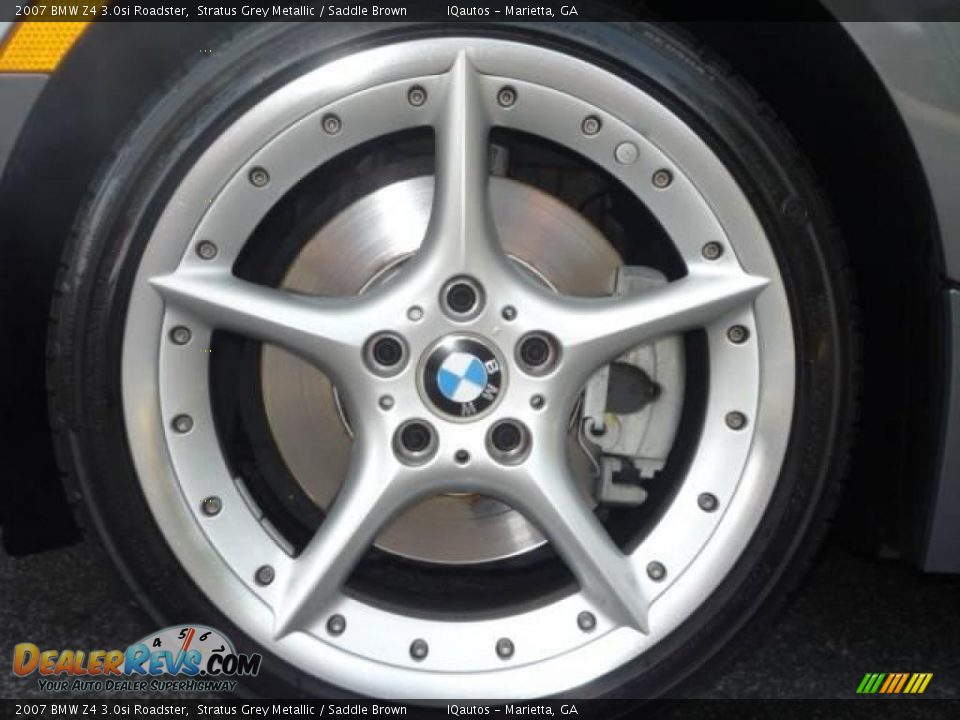 2007 BMW Z4 3.0si Roadster Stratus Grey Metallic / Saddle Brown Photo #9