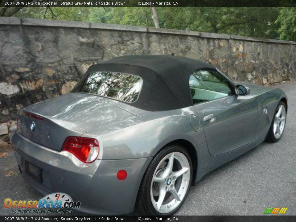 2007 BMW Z4 3.0si Roadster Stratus Grey Metallic / Saddle Brown Photo #10