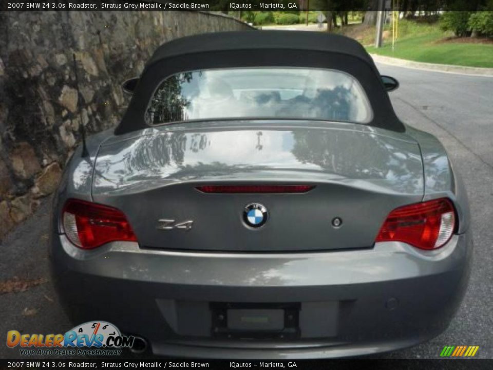 2007 BMW Z4 3.0si Roadster Stratus Grey Metallic / Saddle Brown Photo #12