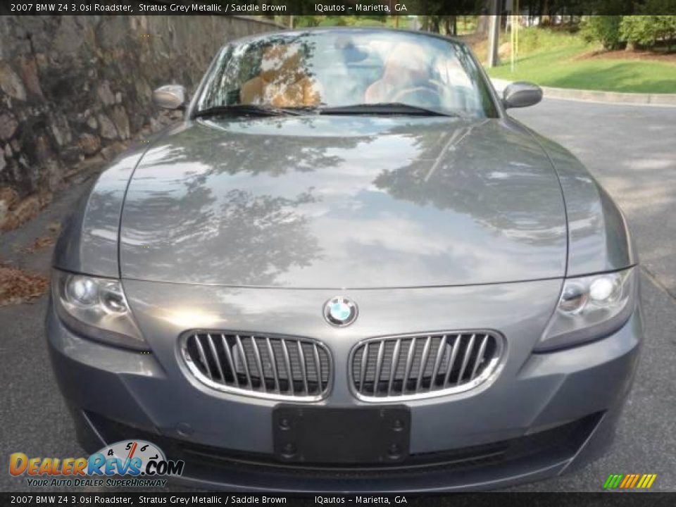 2007 BMW Z4 3.0si Roadster Stratus Grey Metallic / Saddle Brown Photo #13
