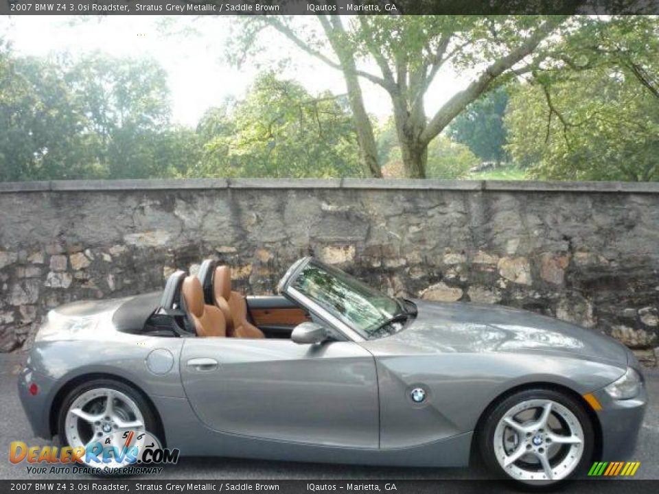 2007 BMW Z4 3.0si Roadster Stratus Grey Metallic / Saddle Brown Photo #14