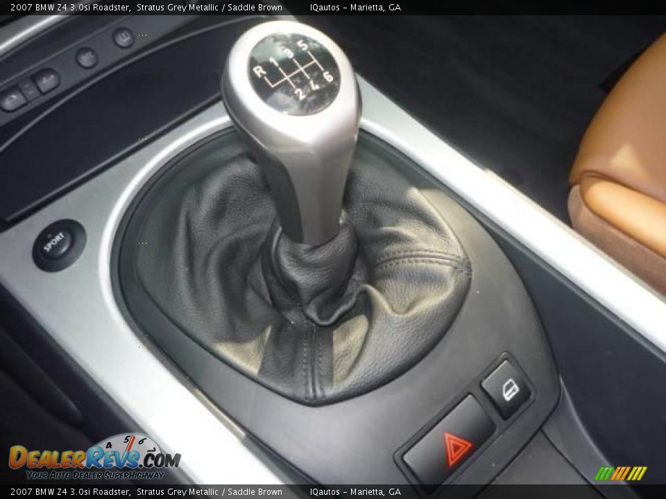 2007 BMW Z4 3.0si Roadster Stratus Grey Metallic / Saddle Brown Photo #18