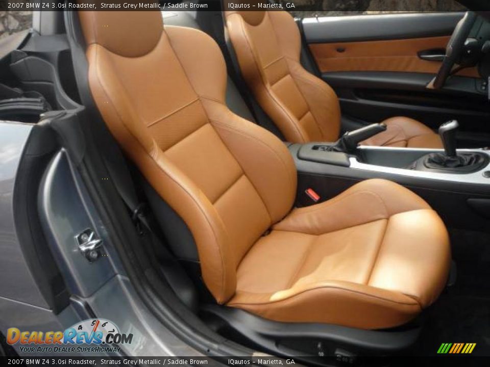 2007 BMW Z4 3.0si Roadster Stratus Grey Metallic / Saddle Brown Photo #21