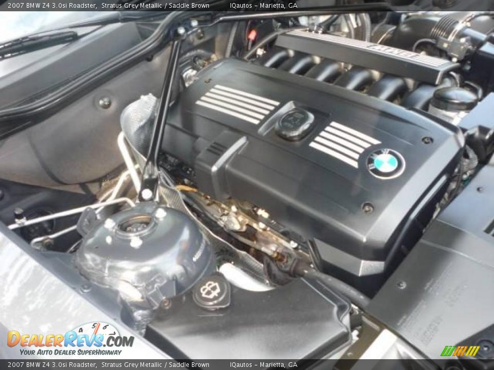 2007 BMW Z4 3.0si Roadster Stratus Grey Metallic / Saddle Brown Photo #23