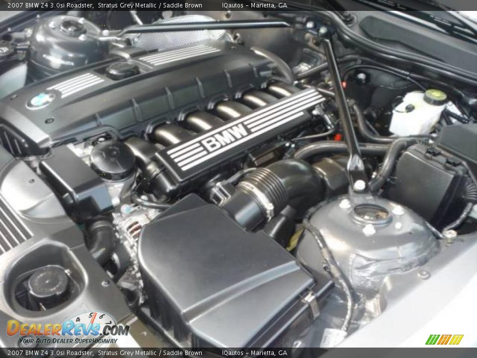 2007 BMW Z4 3.0si Roadster Stratus Grey Metallic / Saddle Brown Photo #24