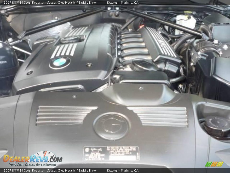 2007 BMW Z4 3.0si Roadster Stratus Grey Metallic / Saddle Brown Photo #25