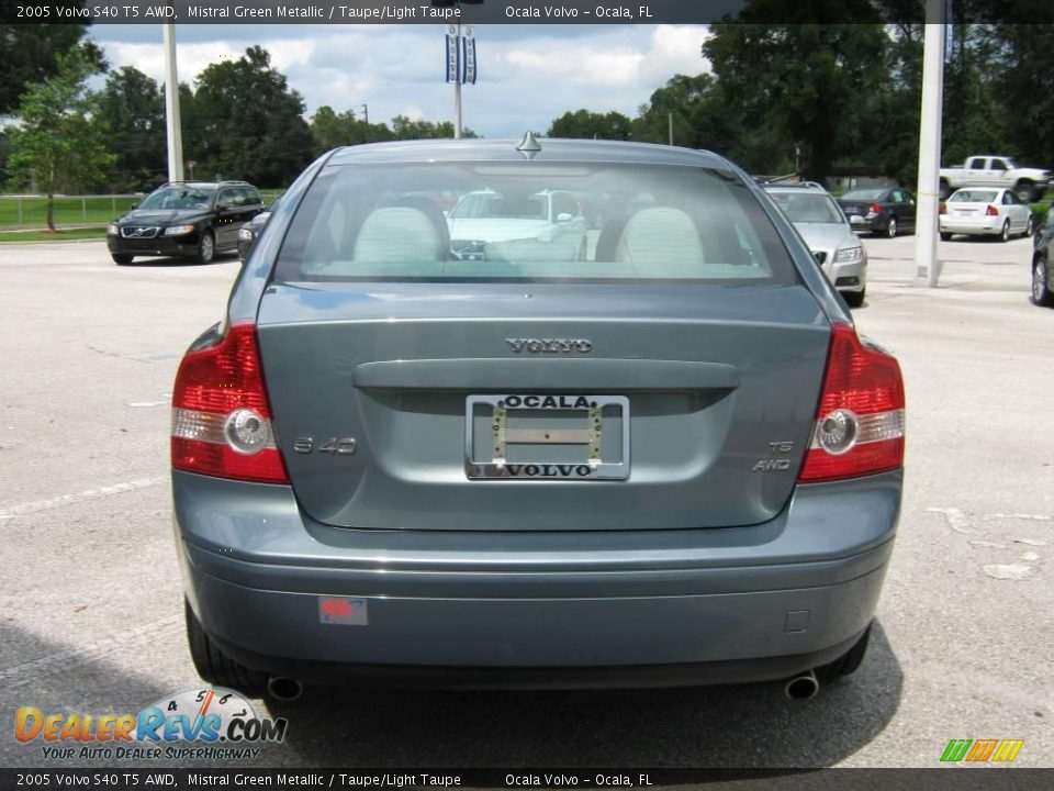 2005 Volvo S40 T5 AWD Mistral Green Metallic / Taupe/Light Taupe Photo #4