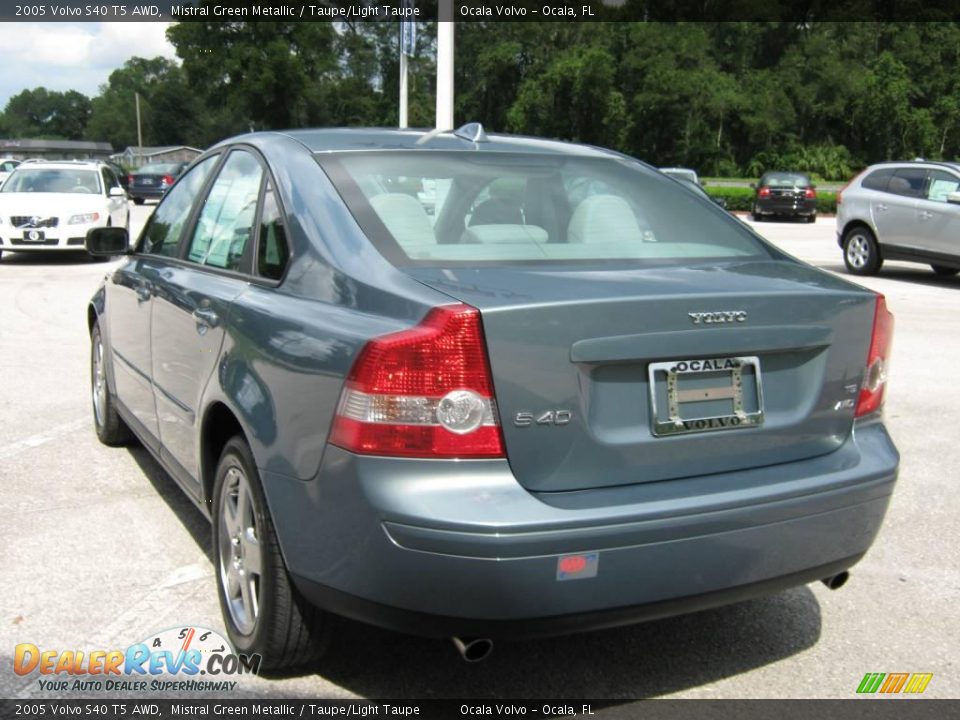 2005 Volvo S40 T5 AWD Mistral Green Metallic / Taupe/Light Taupe Photo #5