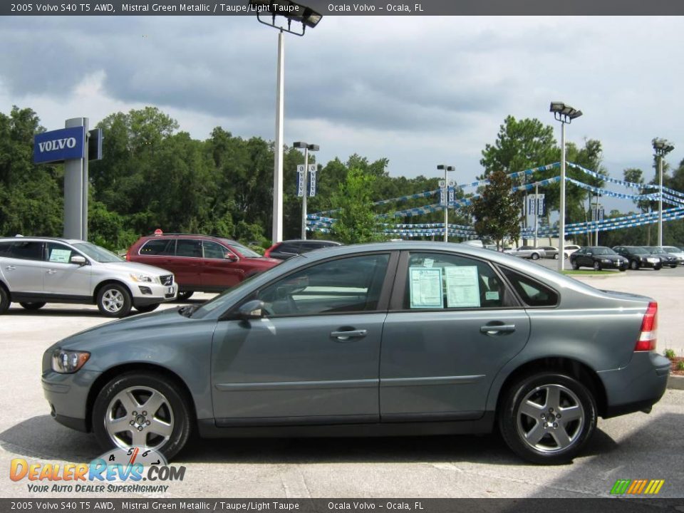 2005 Volvo S40 T5 AWD Mistral Green Metallic / Taupe/Light Taupe Photo #6