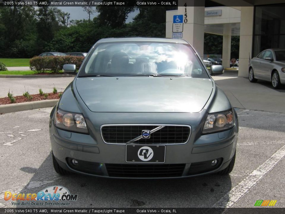 2005 Volvo S40 T5 AWD Mistral Green Metallic / Taupe/Light Taupe Photo #8