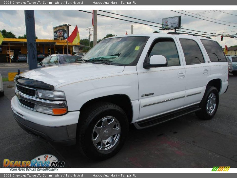 2003 Chevrolet Tahoe LT Summit White / Tan/Neutral Photo #1