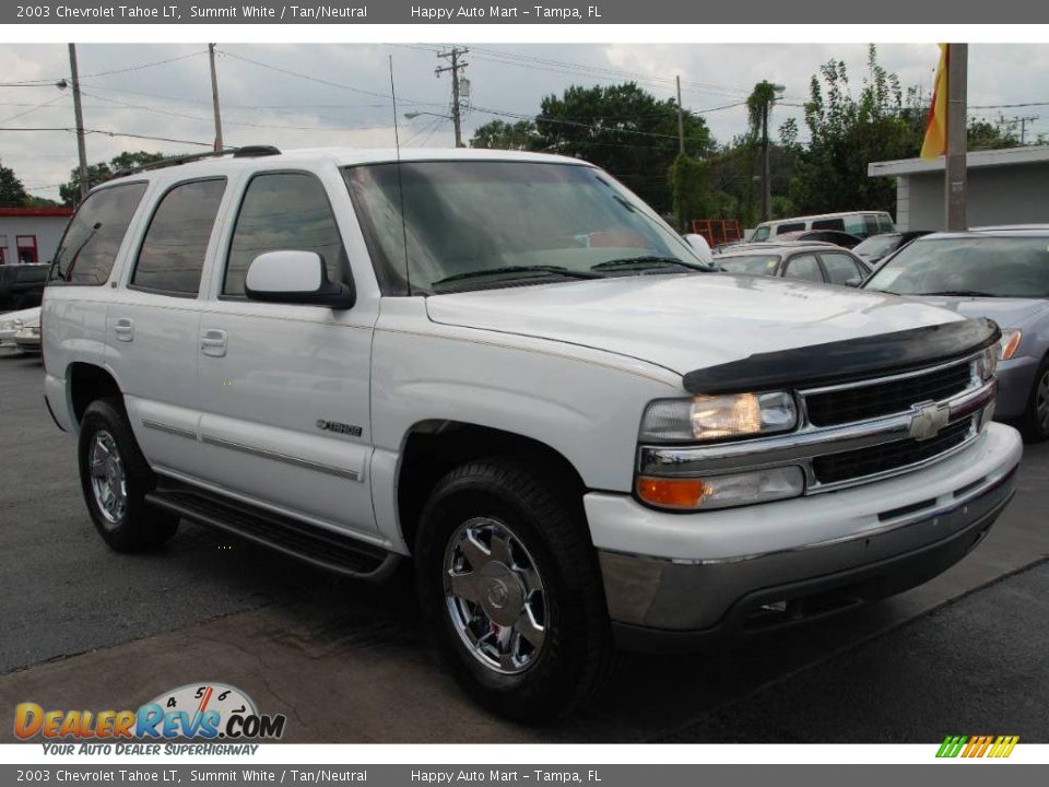 2003 Chevrolet Tahoe LT Summit White / Tan/Neutral Photo #2