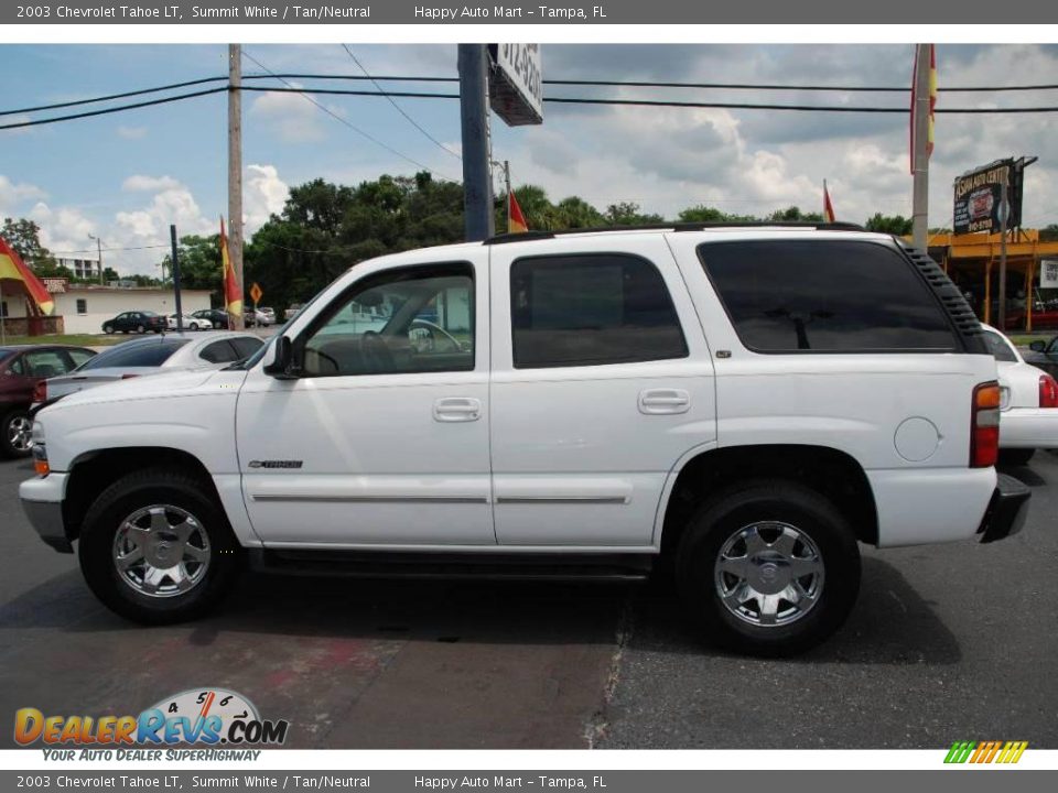 2003 Chevrolet Tahoe LT Summit White / Tan/Neutral Photo #8