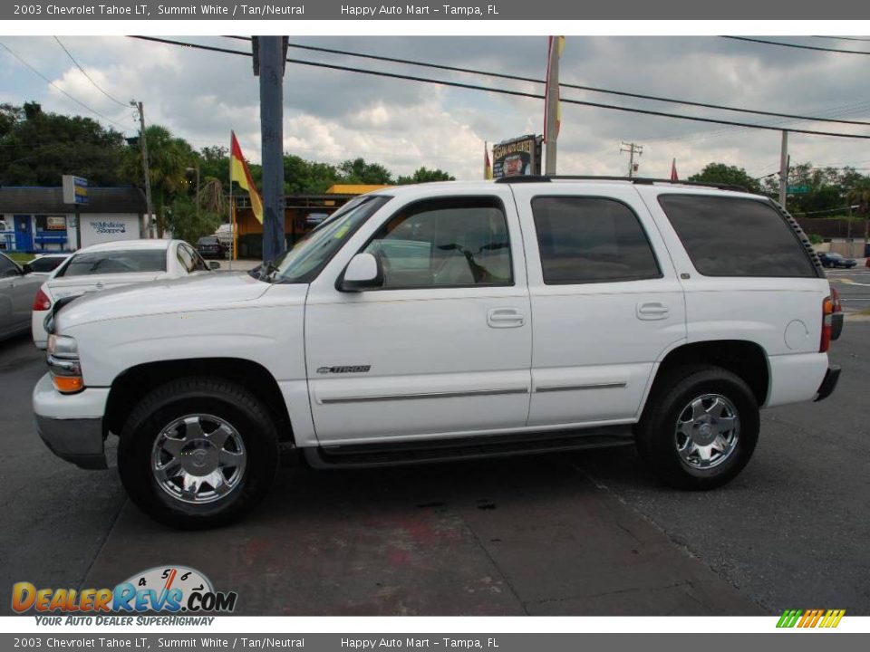2003 Chevrolet Tahoe LT Summit White / Tan/Neutral Photo #9