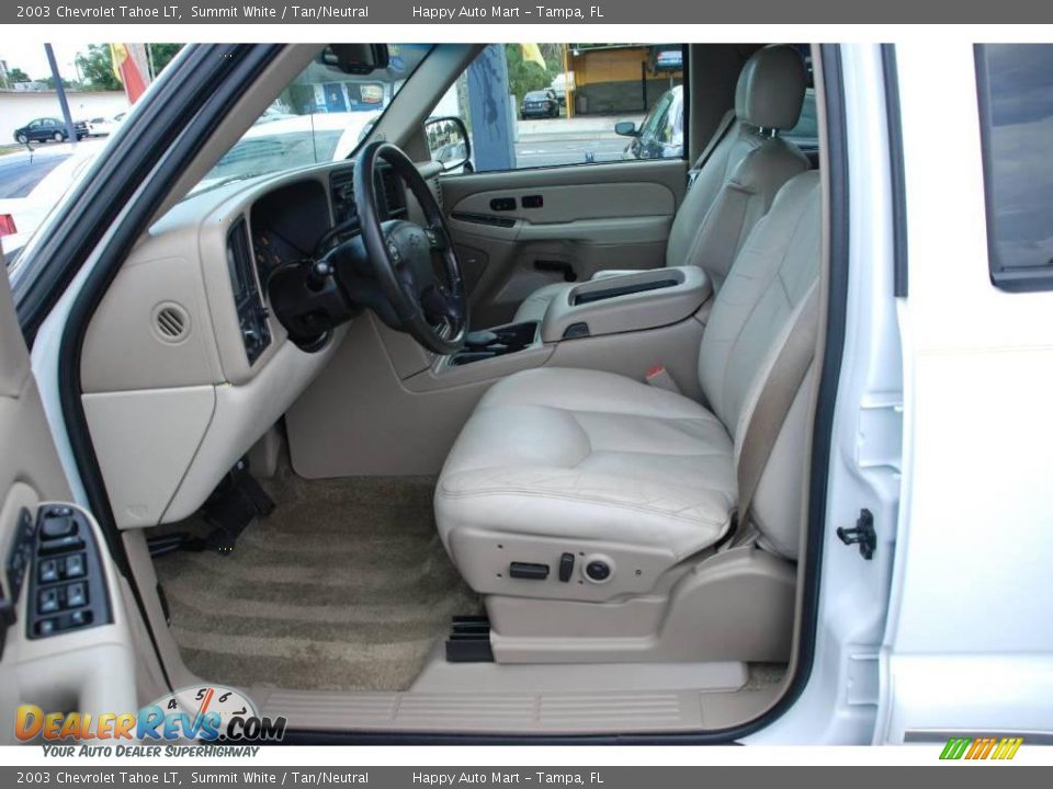 2003 Chevrolet Tahoe LT Summit White / Tan/Neutral Photo #13